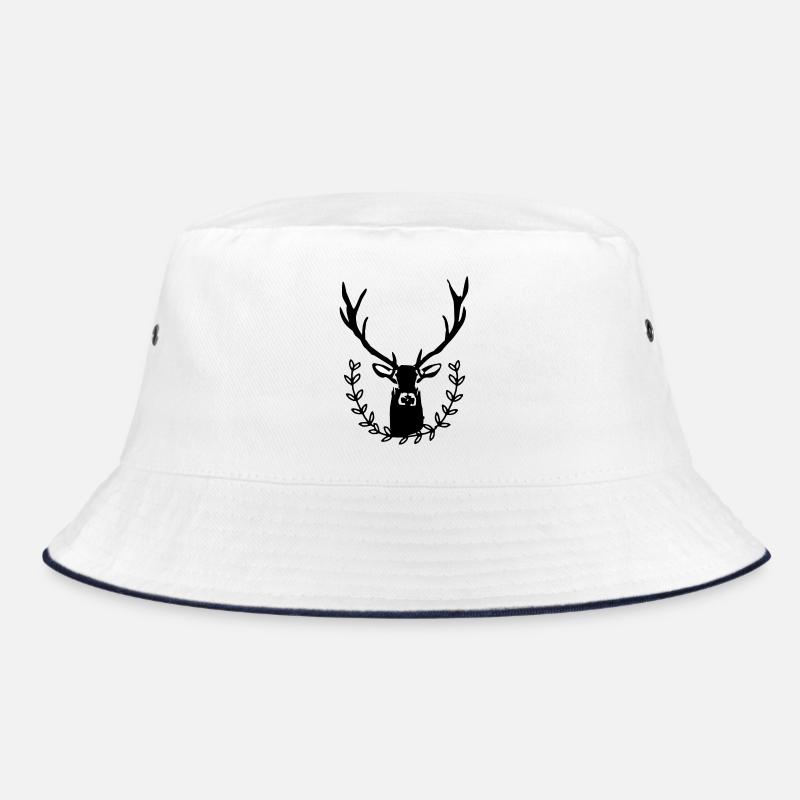 Hirsch mit Lorbeerkranz Bucket Hat