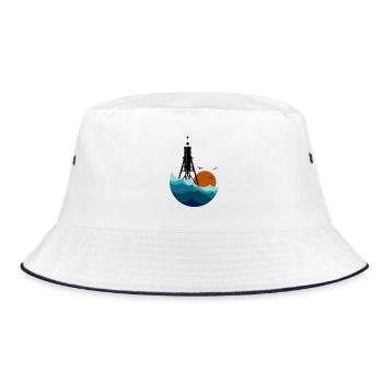 Bake n Sea - Bucket Hat - Weiß/Navy - Vorne