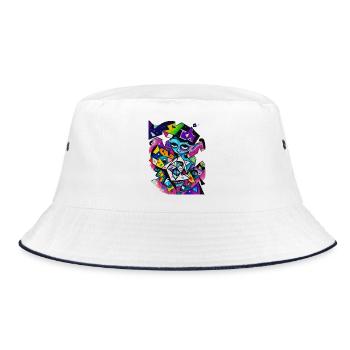 Graffiti - Bucket Hat - white/navy - Front