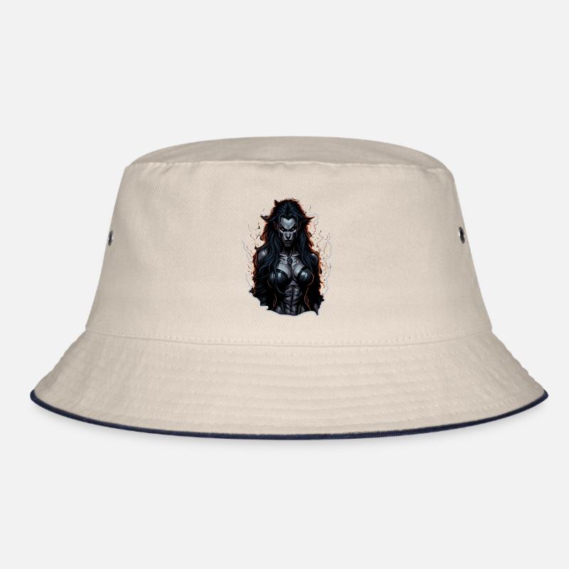 Werwolf Weibchen Dunkle Feuer-Aura Bucket Hat