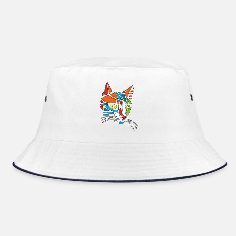Chat tribal - Bob - blanc/marine