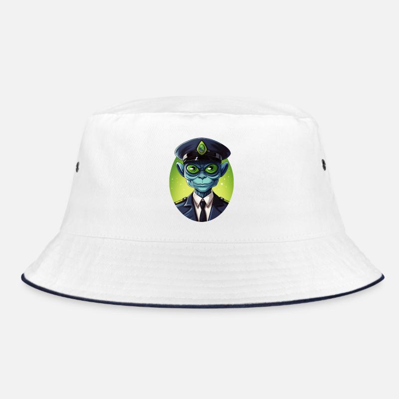 Alien Cop - Bucket Hat - white/navy