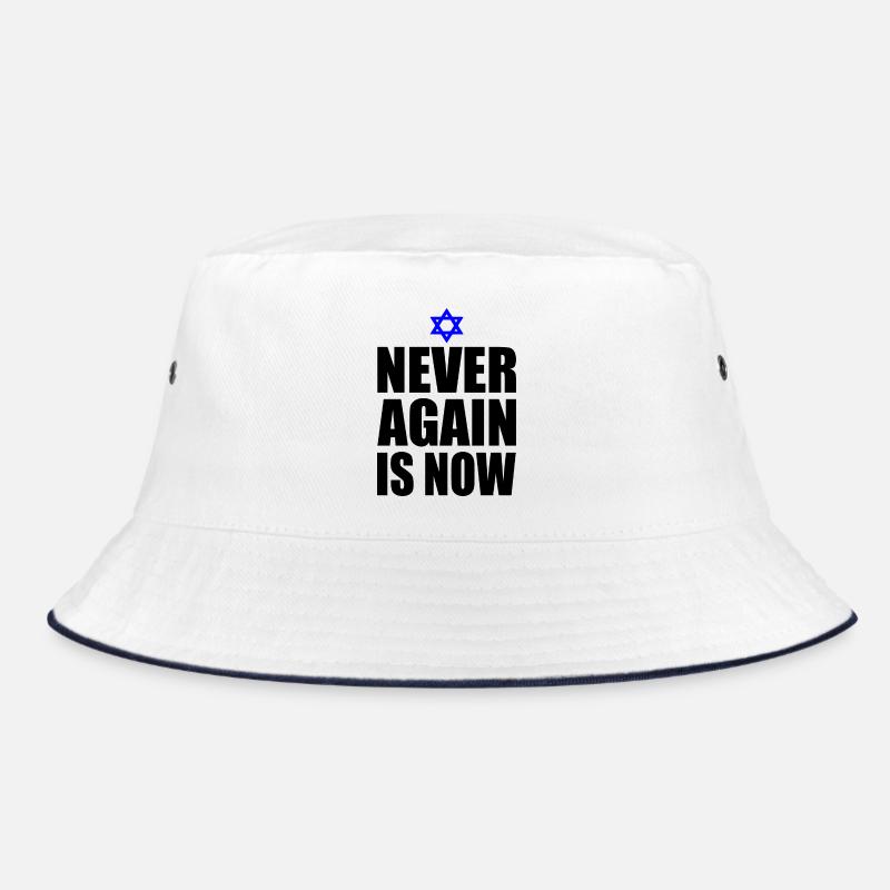 Never again is now - Bucket Hat - Weiß/Navy
