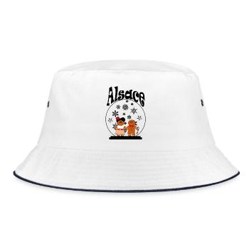 T-shirt accessoire : Alsace boule de noël - Bob - blanc/marine - Devant