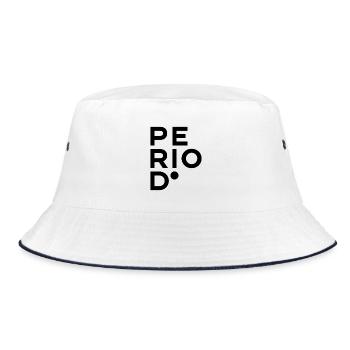 PERIOD. - Bucket Hat - white/navy - Front