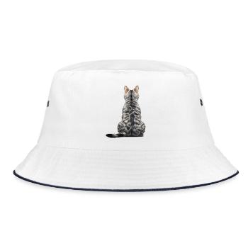 Chat Mau égyptien - Bob - blanc/marine - Devant
