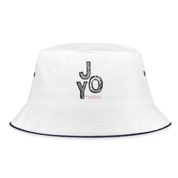 JOY Christmas Joy Lettering - Bucket Hat - white/navy - Front