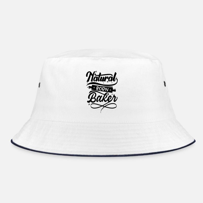 Natural born Baker - Bucket Hat - white/navy