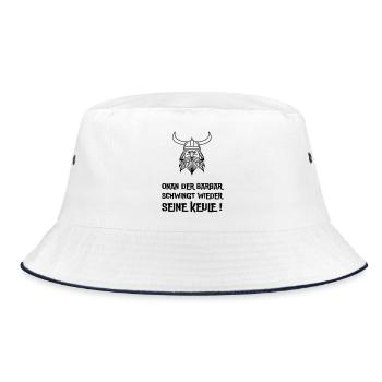 Onan der Barbar - Bucket Hat - Weiß/Navy - Vorne