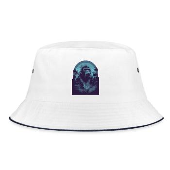 Blue Gorrile - Bucket Hat - white/navy - Front
