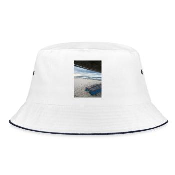 chillen an der Ostsee - Bucket Hat - Weiß/Navy - Vorne
