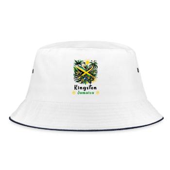 Jamaica Kingston Caribbean Design - Bob - blanc/marine - Devant