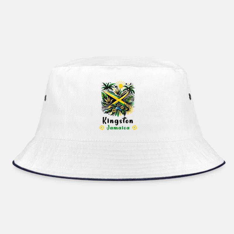 Jamaica Kingston Caribbean Design - Bob - blanc/marine