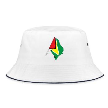 Drapeau de la Guyane - Bob - blanc/marine - Devant