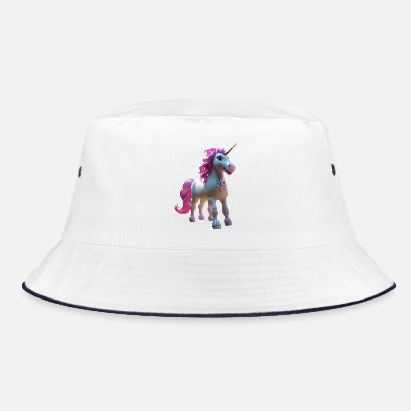 Unicorn - Bucket Hat - white/navy