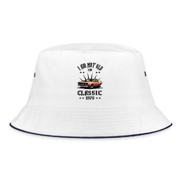Je ne suis pas vieux, je suis classique - Bob - blanc/marine - Devant