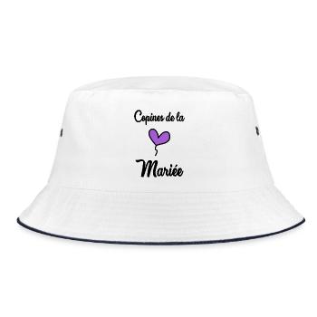 FREUNDINNEN DER BRAUT - Bucket Hat - Weiß/Navy - Vorne
