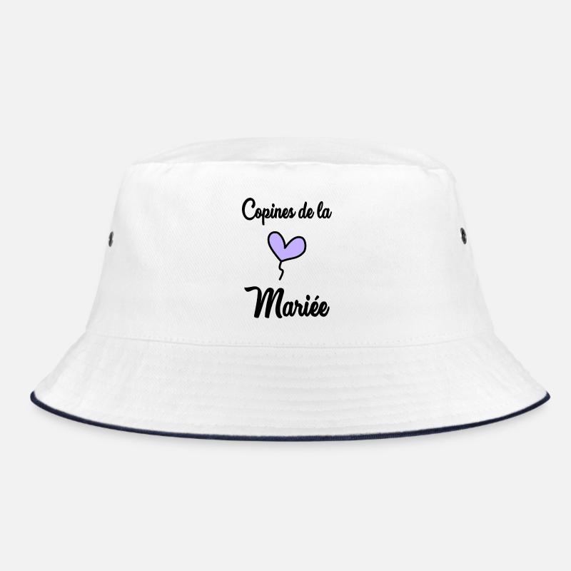 COPINE MARIEE. FUTURE MARIEE. EVJF. TEAM MARIEE - Bob - blanc/marine