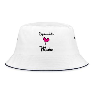 FREUNDINNEN DER BRAUT - Bucket Hat - Weiß/Navy - Vorne