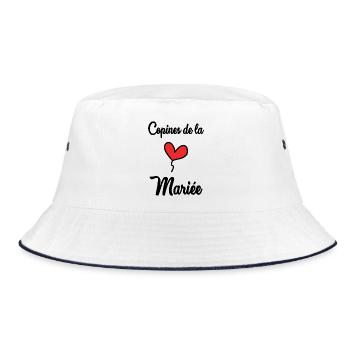 FREUNDINNEN DER BRAUT - Bucket Hat - Weiß/Navy - Vorne