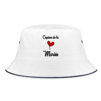 FREUNDINNEN DER BRAUT - Bucket Hat - Weiß/Navy - Vorne