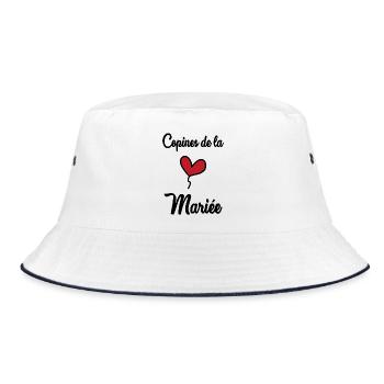 FREUNDINNEN DER BRAUT - Bucket Hat - Weiß/Navy - Vorne