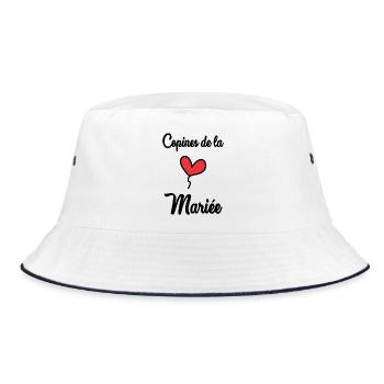 FREUNDINNEN DER BRAUT - Bucket Hat - Weiß/Navy - Vorne