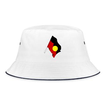 Drapeau des Aborigènes - Bob - blanc/marine - Devant