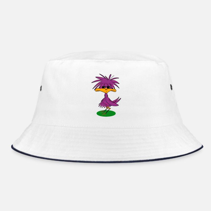 Oiseau funky - Bob - blanc/marine