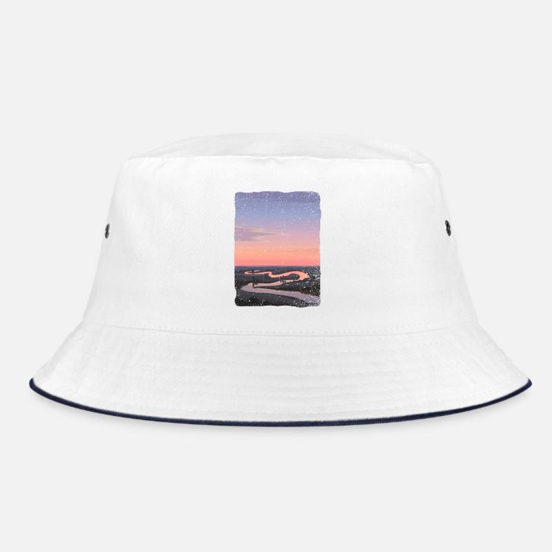River reflected in the sunset Bucket Hat