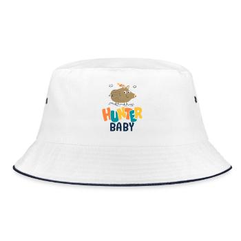 Baby Hunter Geburt Baby Hunter - Bucket Hat - Weiß/Navy - Vorne