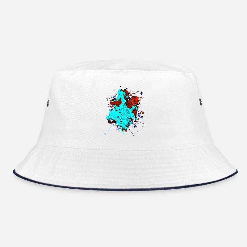 Rougeturquoise.Éclaboussure - Bob - blanc/marine