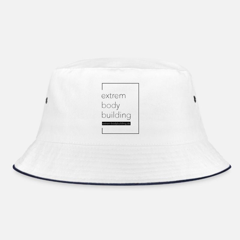 extrem-bodybuilding - Bucket Hat - Weiß/Navy