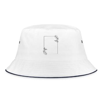 Frame - Bucket Hat - white/navy - Front