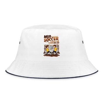 Mud football - Bucket Hat - white/navy - Front