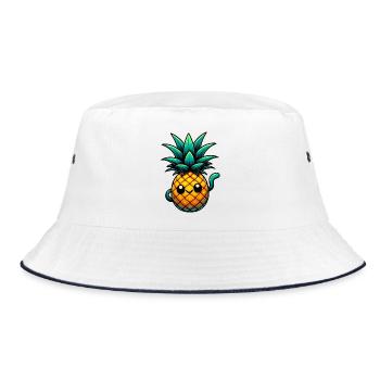 Pineapple - Bucket Hat - white/navy - Front