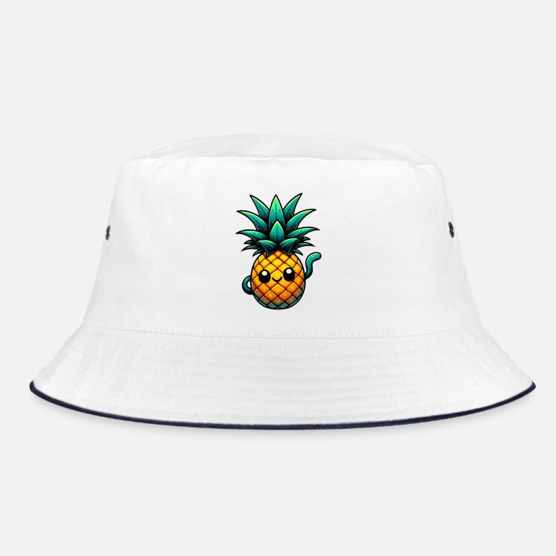 Pineapple - Bucket Hat - white/navy