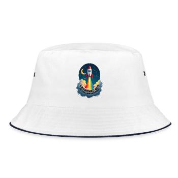 Launched Out - Never Looking Back, Gay Getting Out - Bucket Hat - white/navy - Front