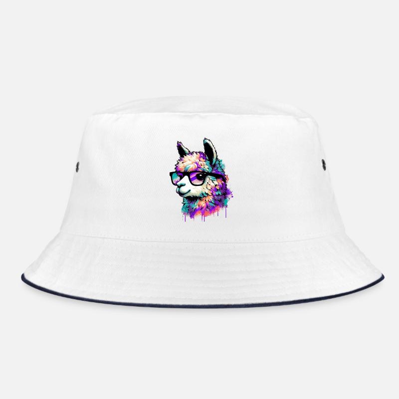 Alpaka - Bucket Hat - Weiß/Navy