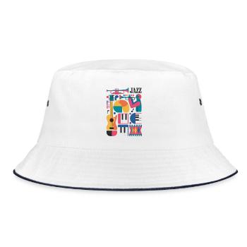 Design coloré sur le thème de la musique - Bob - blanc/marine - Devant