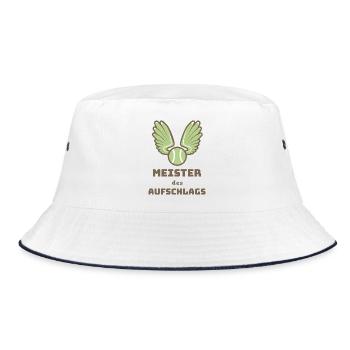 Master of the serve - Bucket Hat - white/navy - Front