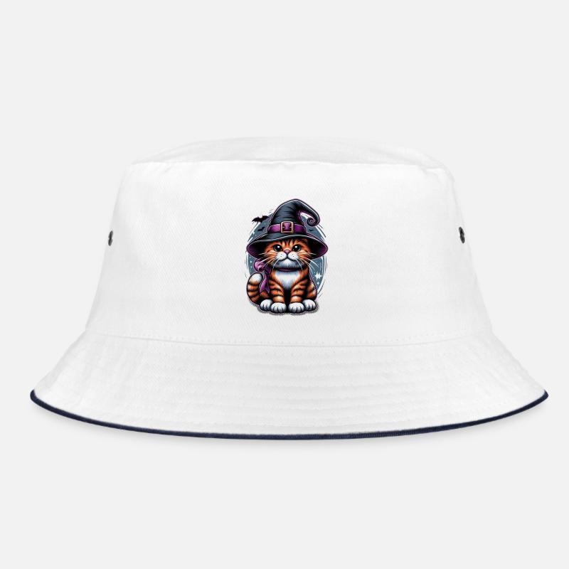 Chat mignon d’Halloween avec chapeau de sorcière Bob