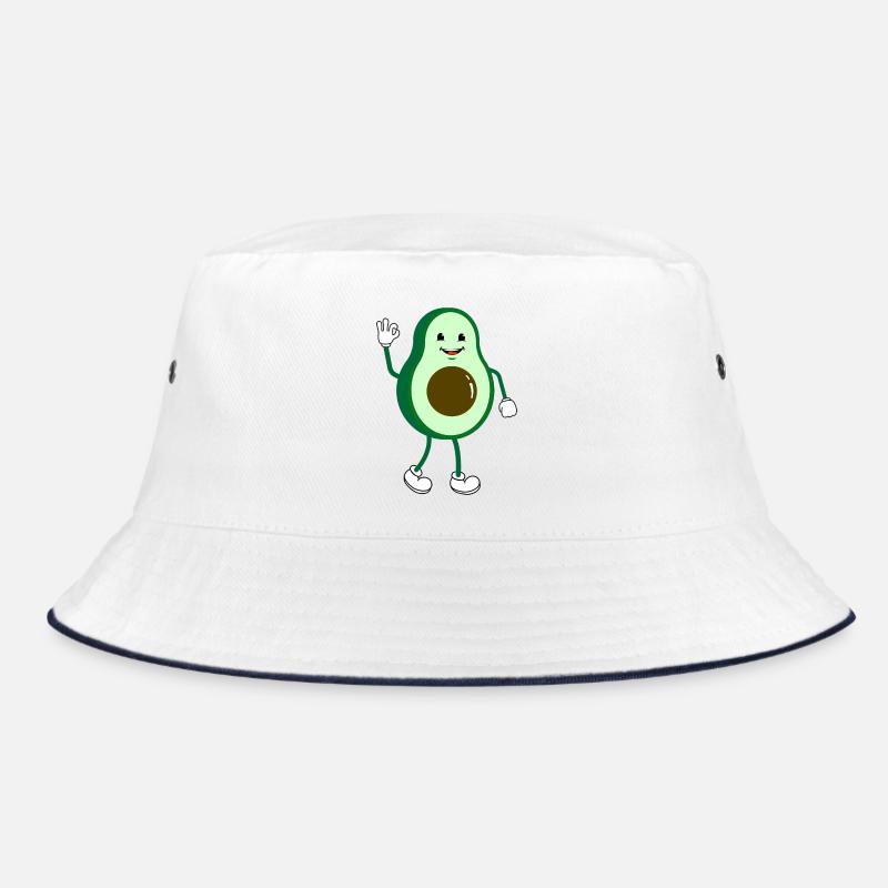Retro Comic Cartoon Avocado Bucket Hat