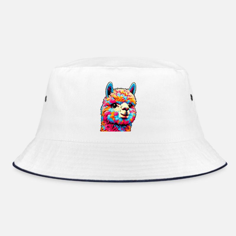 Alpaka - Bucket Hat - Weiß/Navy