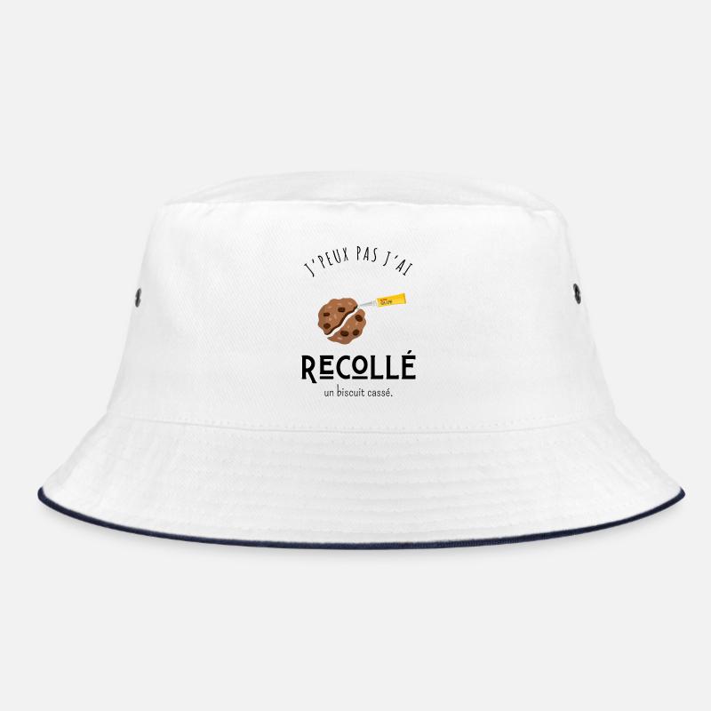 I can't I glued back a broken biscuit - humor Bucket Hat