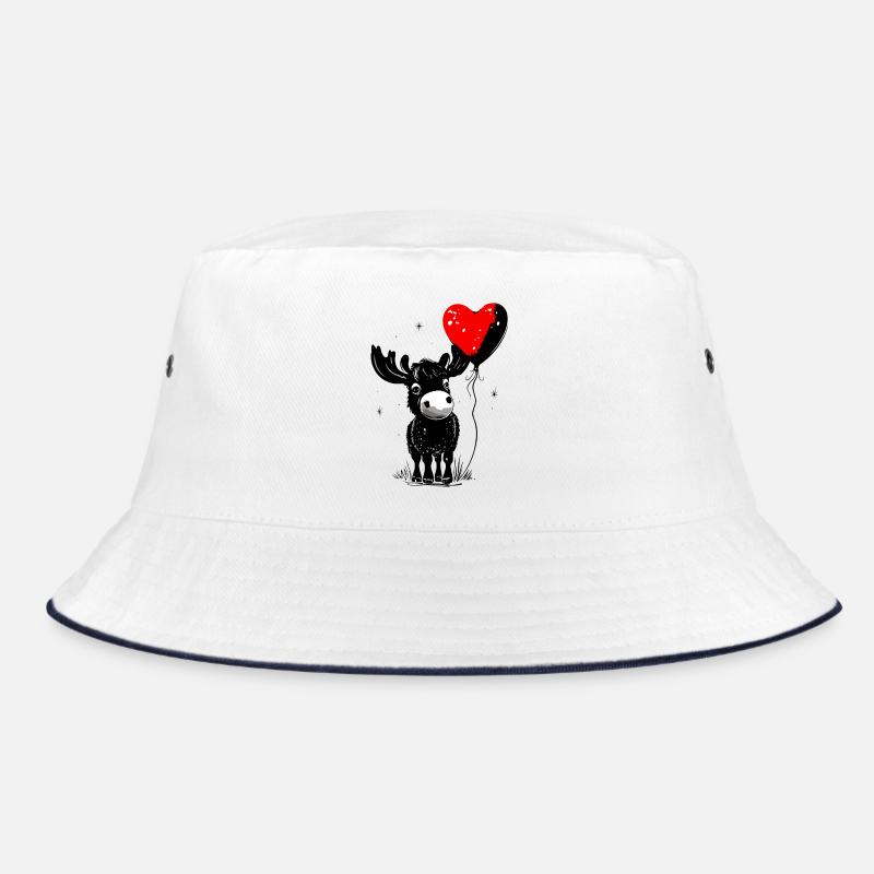Elch mit Herz Luftballon - Heartful Creatures Bucket Hat