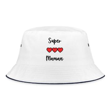 MOM. MOTHER'S DAY. HAPPY MOTHER'S DAY - Bucket Hat - white/navy - Front