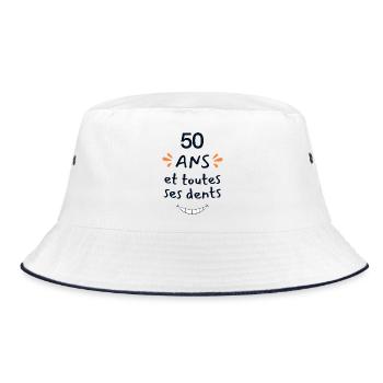 Cadeau 50 ans humour Anniversaire 50 ans - Bob - blanc/marine - Devant