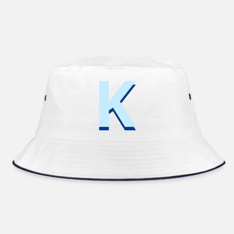 Lettre k bleu pop et moderne Bob