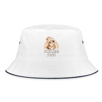 School Child 2025 Squirrel School Enrollment School - Bucket Hat - white/navy - Front